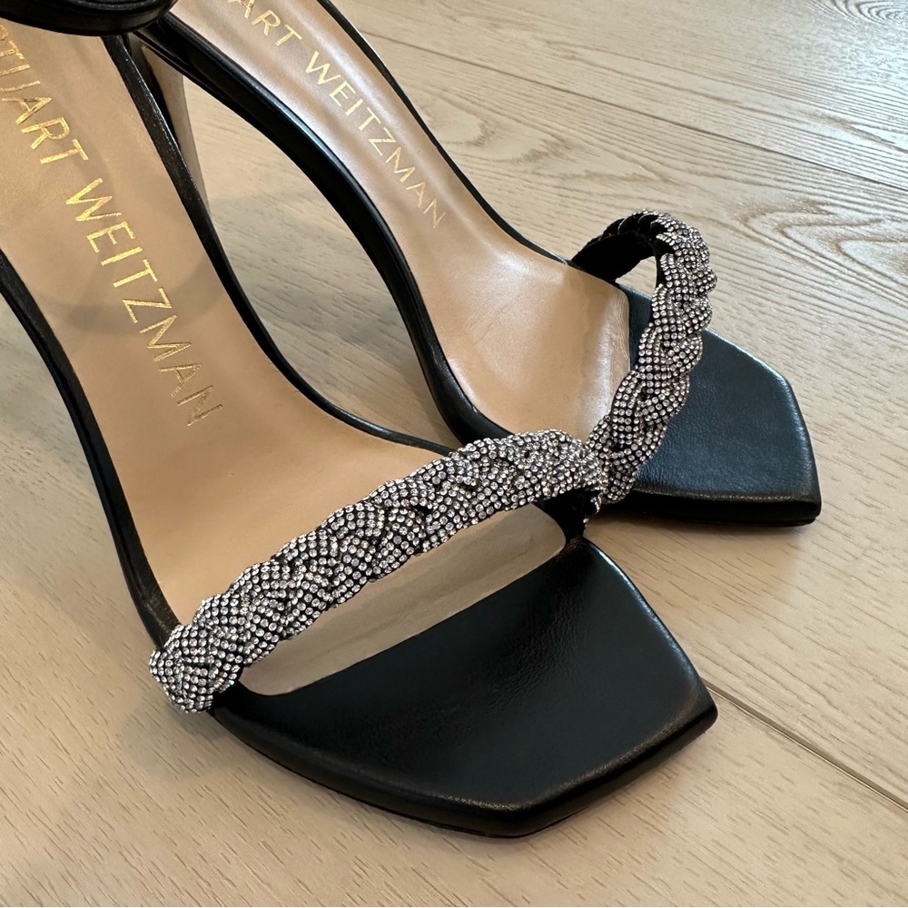 Stuart Weitzman NUDIST GLAM 100 HIGH SHINE Sandal High Heel - Picture 11 of 16